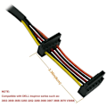 Pikkukuva 2 / 5: HDD SATA Virtakaapeli Oikea - SATA 15 Pin X2 Mini 6 Pin ATX Adapteri 3653 3650 Sarjoille Yhteensopiva - WELLNGS