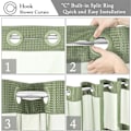 Miniatyrbild 3 av 5: No Hook Waffle-Weave Duschdraperi med Snap-in Tygfoder Set för Badrum, Hotelstil med Mesh Toppfönster,C-WELLNGS