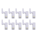 Miniatyrbillede 1 af 3: 10 stk LED Sensorhængsel Lys til Køkken Skab Garderobe Hvid - WELLNGS White 10pcs
