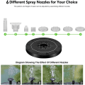 Miniatyrbillede 4 af 8: Solcelledrevet springvand Solcelledrevet springvand LED / Vandpumpe-WELLNGS black