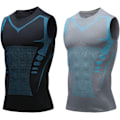 Miniatyrbilde 1 av 3: Ionisk formende vest, versjon Ionisk formende ermeløs skjorte, 2024 ny shapewear vest-WELLNGS Gray black 4X-Large