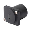 Miniatyrbilde 1 av 5: USB USBC Type C Typec Hunn til Hunn F-F Panelmontering Rund Adapter-WELLNGS