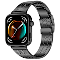 Miniatyrbillede 2 af 5: for Huawei Watch Fit 3 udskiftningsrem 316L rustfrit stål metalrem, sort-WELLNGS