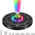 Pikkukuva 1 / 8: Aurinkolähde Aurinkovoimalla toimiva suihkulähde LED / Vesipumppu-WELLNGS black