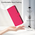Miniatyrbild 5 av 5: PU-fodral i enfärgad design kompatibelt med Nokia C02-WELLNGS Rose Red