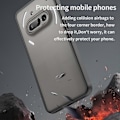 Miniatyrbilde 4 av 5: Kompatibel med Nothing Phone (3a) Deksel Fallsikker Airbag Frostet Gjennomsiktig PC TPU Telefon Bakdeksel - Lilla-WELLNGS Black
