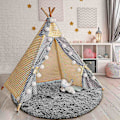 Miniatyrbilde 3 av 5: Noahas Rundt Plysj Teppe Barnerom Dekor for Stue Anti-skli Fluffy Stort Område Teppe Gulv Mykt Teppe Lang Plysj Tepper Hvit Black 90X90CM  3X3inch
