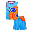 Miniatyrbild 2 av 5: Space Jam Kids Pojkar Basketboll Väst Shorts Set Tune Squad Jersey Set-WELLNGS 6-7 Years