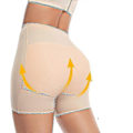 Miniatyrbild 3 av 5: Buttlyft Trosor för Kvinnor Hög Midja Tummy Control Shapewear - Sömlösa Vadderade Underkläder med Butt Pads-WELLNGS BLACK L