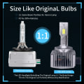 Miniatyrbild 3 av 6: -D1S D3S LED-strålkastare HID D2S D4S D5S D8S D1R D2R D3R Billampor Turbo LED 35000LM CSP-chip 6000K Vit 90W Plug&Play-WELLNGS D3S D3R