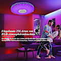 Miniatyrbillede 3 af 5: Dæmpbar RGB Farveskiftende LED Loftlampe med Bluetooth Højttaler, LED Lys til Køkken, Børneværelse, Soveværelse, Stue TA-WELLNGS
