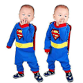 Miniatyrbild 2 av 5: 3-24 Månader Baby Superhjälte Sparkdräkt Kort/lång Ärm Jumpsuit-WELLNGS Superman C 6-12 Months