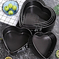 Miniatyrbillede 5 af 5: Hjerteformet Springform Madkvalitet BPA-fri Varmebestandig Genanvendelig Mikrobølgesikker Non-stick Cheesecakeform - WELLNGS 26cm