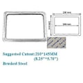 Miniatyrbillede 4 af 5: Kvadratisk Rektangulær Rund Rustfrit Stål Bordplade Skrivebord Bænkbord Affaldsspand Skakt Grommet Børstet Poleret Rosenguld Gunblack-WELLNGS Brushed Rectangle