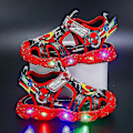 Miniatyrbild 1 av 5: Pojkar LED Sandaler Spiderman Utomhusskor Strandskor Barn Luminous Halksäkra Skor Sommar-WELLNGS Red 24-Insole 15.0 cm