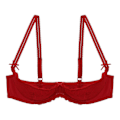 Miniatyrbilde 4 av 5: Dame 1/2 Cup Push Up Bøyle BH Blonde Undertøy Åpen Bryst Cup BH topper Justerbar Stropp Svamp Polstret BH Undertøy-WELLNGS Black C XL
