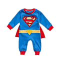Miniatyrbild 1 av 5: 3-24 Månader Baby Superhjälte Sparkdräkt Kort/lång Ärm Jumpsuit-WELLNGS Superman C 3-6 Months