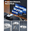 Miniatyrbild 5 av 5: Miniprojektor, Clokowe 2022 Uppgraderad bärbar projektor med 7000 Lux och Full HD 1080p, Filmprojektor kompatibel
