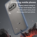 Miniatyrbillede 4 af 5: Kompatibel med Nothing Phone (3a) Cover, Faldbeskyttende Airbags, Frostet Gennemsigtig PC TPU Telefon Bagside Cover - Lilla-WELLNGS Blue