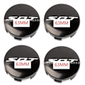 Miniatyrbild 1 av 5: 4 st 8 st 63 mm hjulnavkapslar för D-odge Srt Caliber Challenger Journey Caravan Durango Nitro bilhjulskåpstillbehör-WELLNGS 4 glossblack  SRT