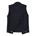 Miniatyrbilde 4 av 5: Dame vår og høst frakk ensfarget ermeløs denimjakke jakke-WELLNGS Black xl