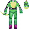 Miniatyrbillede 2 af 2: Børns Five Nights At Freddy's Jumpsuits Maske Dragt Halloween Cosplay Horror Kostume-WELLNGS Style 10 130cm