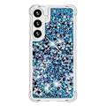 Pikkukuva 3 / 5: YB Quicksand Series-1 Yhteensopiva Samsung Galaxy S24+ -kotelon kanssa, nestemäiset kelluvat paljetit TPU-suojus - WELLNGS Blue Hearts