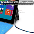 Miniatyrbild 3 av 5: för Surface Connect till USB-C magnetisk adapter, typ C fungerar med 15V/3A 45W för Surface Pro 6/5/4/3-WELLNGS