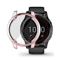 Miniatyrbillede 1 af 5: Til Garmin Venu 2S 40mm / Vivoactive 4S 40mm Hat-Prince Fuld Dækning Elektroplettering TPU Blødt Cover - WELLNGS Pink