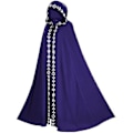 Miniatyrbillede 3 af 4: Hætte Kappe Middelalderlig Renaissance 5-farvet Kappe Halloween Cosplay Kostumer Film og Fjernsyn Cos Kostumer-WELLNGS Purple Kid 140-150