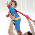 Miniatyrbilde 5 av 5: 3-24 Måneder Baby Superhelt Romper Kort/lang Ermet Jumpsuit-WELLNGS Superman C 18-24 Months