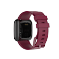 Miniatyrbillede 4 af 5: Silikone urrem til Fitbit Versa 2/Versa Lite/Størrelse: L-WELLNGS Wine red Other Phone Models