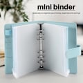 Miniatyrbillede 4 af 5: 12 stk. gennemsigtige A6-ringbind i plast, PU-læder, 6 ringe, vandtætte kontantbudgetkuverter, Sy-WELLNGS 0 0