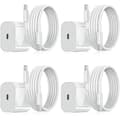 Fodral - iPhone Laddare - Snabbladdare - Adapter + 2m Kabel 20W Lightning Vit 4-Pack iPhone (NT)-WELLNGS 4-Pack Lightning