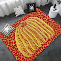 Pikkukuva 1 / 5: Yayoi Kusama Taide Lattiapäällyste Pohjoismainen Tyyli Koti Ovimatto Kylpyhuone-wc Matot Makuuhuone Hotelli Sisustus Matto-WELLNGS z8 100x150cm