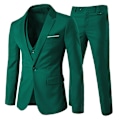 Pikkukuva 2 / 5: Yunclos Miesten 3-osainen Elegantti Herrasmies Business Slim Fit Pukusetti-WELLNGS Green S