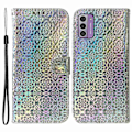 Miniatyrbillede 1 af 5: til Nokia G42 Blændende Blomstermønster Anti-drop Etui PU Læder Wallet Stand Telefon Cover - WELLNGS Style B