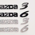 Miniatyrbillede 1 af 5: 3D Kromsort ABS Bogstaver Bagagerumsdør Bil Badge Sticker Dekal til Mazda 3 6 Tilbehør - WELLNGS Chrome MAZDA 3