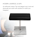 Miniatyrbillede 5 af 5: Hvid Marmor Base Urstand Sølv Metalstang Bælte Display Props Armbånd Display Stand Smykker Len-WELLNGS