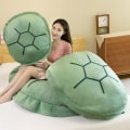 Miniatyrbillede 5 af 5: 60cm 80cm Skildpadde Skal Pude Sofa Seng Dekoration Plys Dragt Plys Legetøj Grøn-WELLNGS Green 80cm