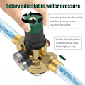 Miniatyrbild 3 av 5: Trycksregulator för vatten med tryckmätare, tryckreduceringsventil Trycksregulator, vattentrycksregulator 1/2 tum - WELLNGS 0 0