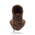 Miniatyrbild 1 av 2: Sherpa Hood Skidmask Vinter Balaclava Kallt Väder Vindtät Justerbar Varm Huva Överdrag Mössa Kepssjal-WELLNGS Dark Brown