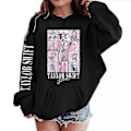 Miniatyrbild 1 av 3: Taylor Swift Tryck Barn Flickor Hooded Sweatshirt Casual Långärmad Huvtröjor Lös Pullover Toppar-WELLNGS Black 8-9 Years