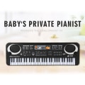 Miniatyrbillede 9 af 10: 61 Tangenter Elektronisk Orgel Digital Klaver Keyboard med Mikrofon Børns Musik Legetøj til Børn-WELLNGS
