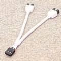 Pikkukuva 1 / 5: Emolevy 9-pin USB-liitäntä kaksois-USB2.0 9-pin jakaja Hub-jatkokaapeli - WELLNGS