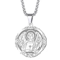Pikkukuva 1 / 5: Pyhän Yrjänän riipuskaulakoru miehille ja naisille, soturi Pyhä Yrjänä ja lohikäärme Totem-riipus, kaulakoru, amuletti, koru - WELLNGS Saint Michael-S2