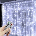 Miniatyrbillede 1 af 5: 3M 4M 6M USB Gardin Guirlande LED Lys Julelys Juledekorationer Ferie Bryllupsdekorationer-WELLNGS White 6x2M
