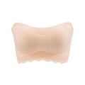 Miniatyrbillede 1 af 5: Fantastisk En-Stropløs BH, Fantastisk Plus Size Stropløs Usynlig Push Up BH - WELLNGS Apricot 7XL