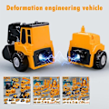 Miniatyrbillede 3 af 5: Magnetiske Transformering Ingeniør Biler Samle Legetøj - WELLNGS City 16pcs