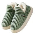 Miniatyrbillede 1 af 5: Memory Foam Tøfler, Unisex Komfortable Varme Hyggelige Skridsikre Indendørs Udendørs Hjemmetøfler-WELLNGS GREEN 40-41